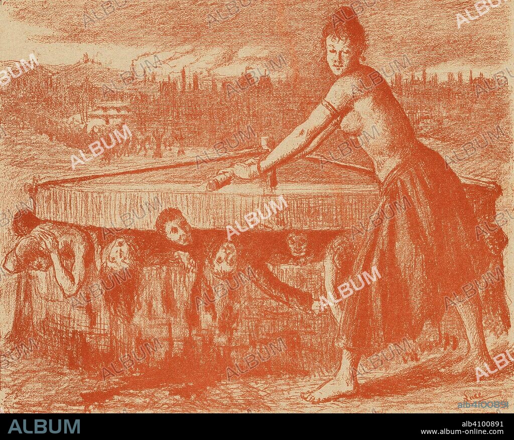 MAXIMILIEN LUCE. Theatre programme for La meule by Georges Lecomte and Jeune premier by Paul Ginisty (Théâtre Libre, 21 February 1891). Dimensions: 20.2 cm x 25.6 cm, 15.9 cm x 19.6 cm.