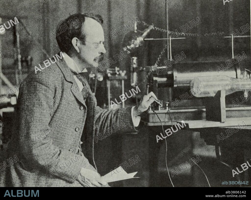 Joseph John Thomson (December 18, 1856 - August 30, 1940) was an English physicist. He is credited with discovering electrons and isotopes, and inventing the mass spectrometer. In 1905 Thomson discovered the natural radioactivity of potassium. In 1906 Thomson demonstrated that hydrogen had only a single electron per atom. Previous theories allowed various numbers of electrons. He was awarded the 1906 Nobel Prize in Physics for the discovery of the electron and for his work on the conduction of electricity in gases. He was knighted in 1908 and appointed to the Order of Merit in 1912. In 1918 he became Master of Trinity College, Cambridge, where he remained until his death. He died in 1940 and was buried in Westminster Abbey, close to Sir Isaac Newton.