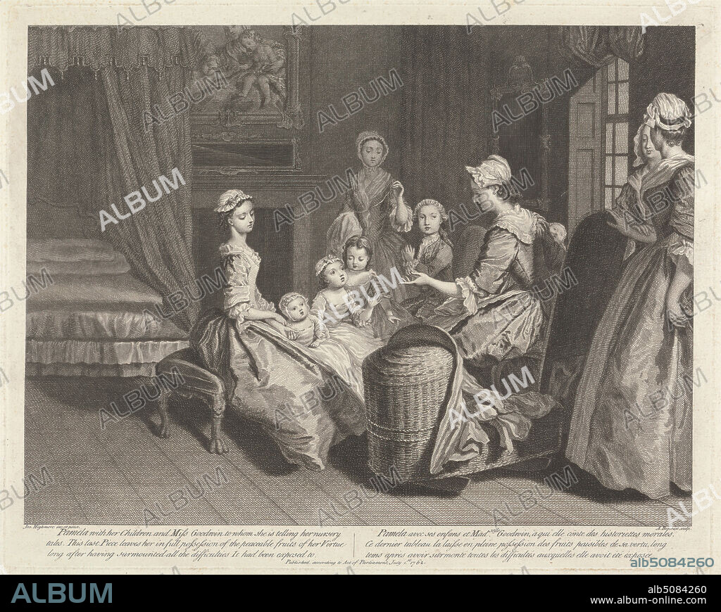 Illustrations to Samuel Richardson's 'The Life of Pamela', illustrated by Joseph Highmore, Print made by Guillaume Philippe Benoist, 1725ca. 1770, French, after Joseph Highmore, 16921780, British, 1762, Engraving, Sheet: 14 3/16 x 18 3/8in. (36 x 46.7cm) and Plate: 11 3/4 x 14 13/16in. (29.8 x 37.6cm), genre subject.