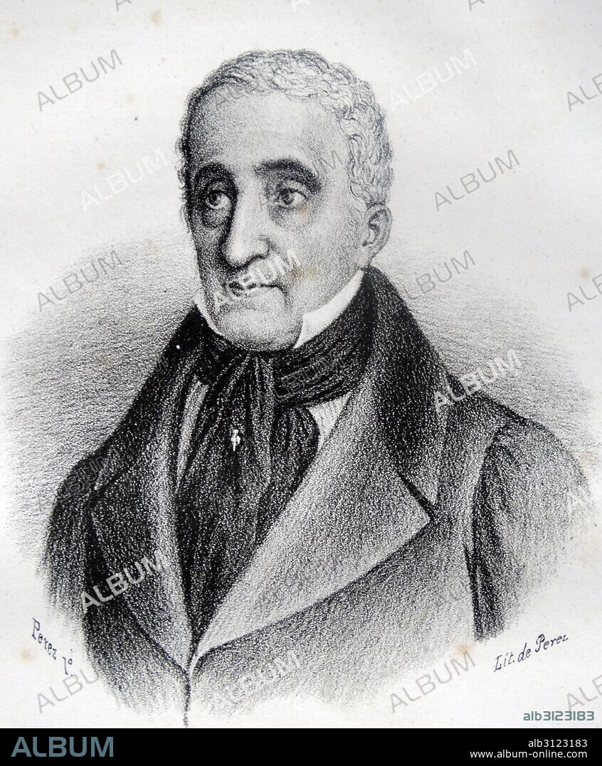 Portrait of Manuel José Quintana (1772-1857) Spanish poet and man of letters. Dated 19th Century.