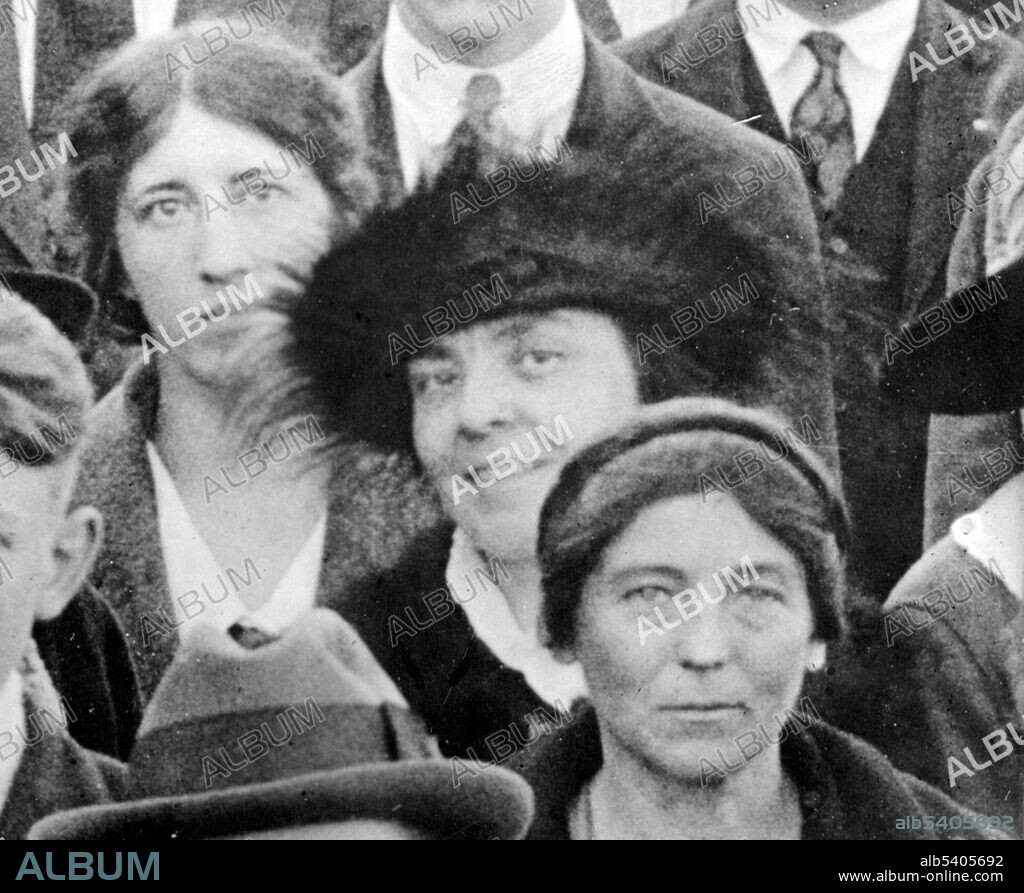 Clockwise from left:  Agnes J. Quirk, Helen Morgenthau Fox, and Florence Hedges. Agnes J. Quirk (1884 - 1974) was an American bacteriologist, plant pathologist, and inventor. Hired by Erwin Frink Smith, senior plant pathologist of the Laboratory of Plant Pathology, USDA's Bureau of Plant Industry, Quirk became Smith's assistant in 1901 to 1927, and was head of the laboratory from 1928 to 1948. Quirk's research focused on the crown gall oxidation phenomena and culture mediums used in pathogenic analyses, working alongside Nellie A. Brown. She received a patent for the production of penicillin mold and jelly in 1952. Helen Morgenthau Fox (May 27, 1884 - January 13, 1974) was an American botanist and author of popular gardening books. Florence Hedges (August 24, 1878 - December 17, 1956) was an American plant pathologist and botanist with the USDA Bureau of Plant Industry. Much of her work involved investigations into bacteria-induced plant disease. No photographer credited, undated.