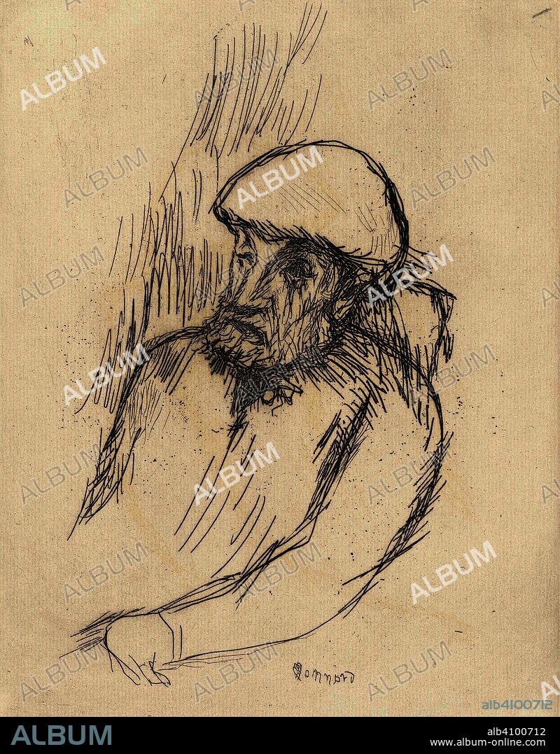 PIERRE BONNARD. Portrait de Renoir. Dimensions: 32.5 cm x 25.2 cm, 25.9 cm x 20 cm, 25.9 cm x 20 cm.