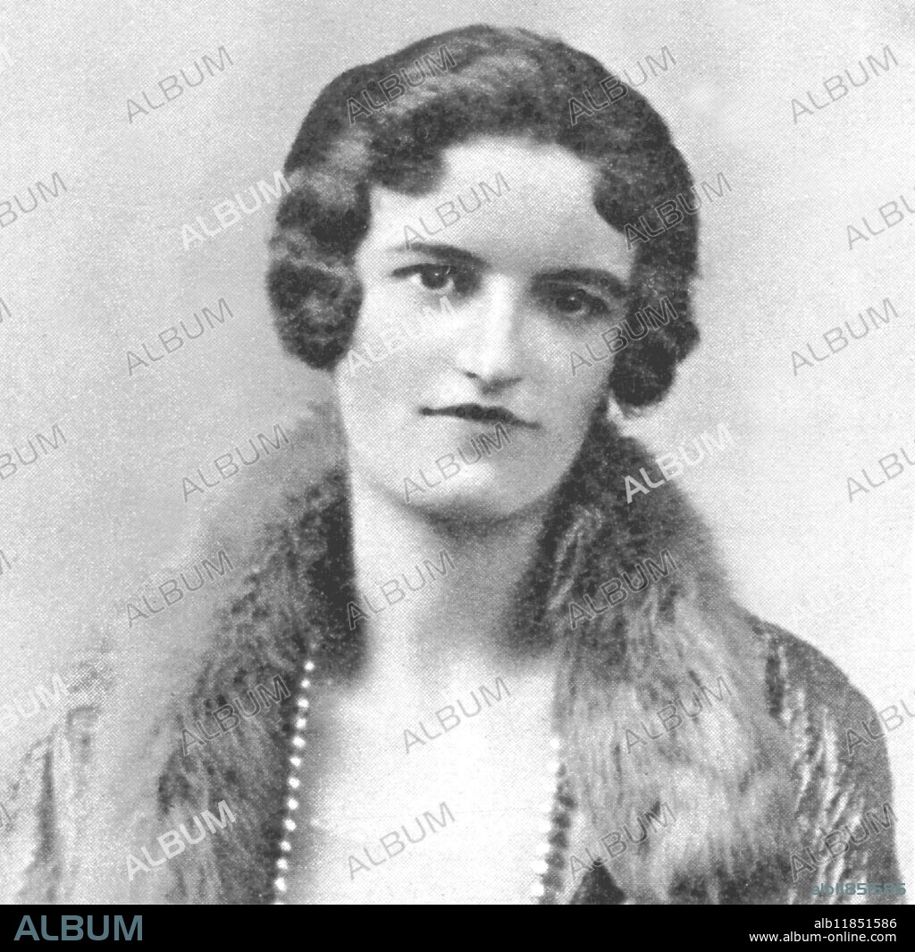 Lady Irene Curzon, Heiress to her fathers Barony of Ravensdale, 28 March 1925.
