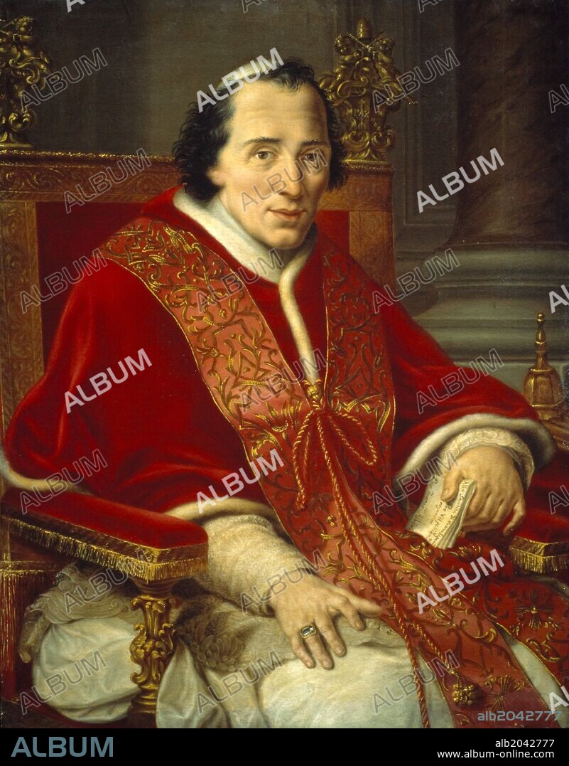 FRANCESCO ALBANI. Portrait of Pope Pius VII (Cesena, 1742-Rome, 1823).