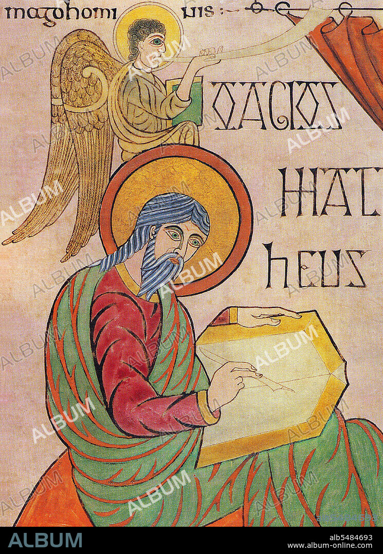 The Lindisfarne Gospels is an illuminated manuscript gospel book produced around the year 700 CE in a monastery on Lindisfarne Island, off the coast of Northumberland. It is now on display in the British Library in London. The manuscript is one of the finest works in the unique style of Hiberno-Saxon or Insular art, combining Mediterranean, Anglo-Saxon and Celtic elements. The Lindisfarne Gospels are presumed to be the work of a monk named Eadfrith, who became Bishop of Lindisfarne in 698 and died in 721. Current scholarship indicates a date around 715, and it is believed they were produced in honour of St. Cuthbert. However, it is also possible that Eadfrith produced them prior to 698, in order to commemorate the elevation of Cuthbert's relics in that year, which is also thought to have been the occasion for which the St Cuthbert Gospel was produced. The Gospels are richly illustrated in the insular style, and were originally encased in a fine leather binding covered with jewels and metals made by Billfrith the Anchorite in the 8th century. During the Viking raids on Lindisfarne, however, this cover was lost, and a replacement was made in 1852. The text is written in insular script. In the 10th century an Old English translation of the Gospels was made: a word-for-word gloss inserted between the lines of the Latin text by Aldred, Provost of Chester-le-Street. This is the oldest extant translation of the Gospels into the English language. The Gospels may have been taken from Durham Cathedral during the Dissolution of the Monasteries, ordered by Henry VIII, and were acquired in the early 17th century by Sir Robert Cotton from Thomas Walker, Clerk of the Parliaments. Cotton's library came to the British Museum in the 18th century, and from there to the British Library in London when this was separated from the British Museum.
