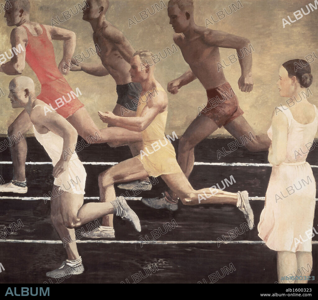 The Race by Alexander Deineka, oil on canvas, 1934, 1899-1969, Russia, St. Petersburg, Russian State Museum.