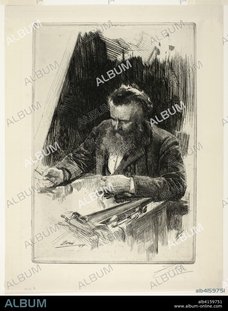Axel Herman Haig III. Anders Zorn; Swedish, 1860-1920. Date: 1884. Dimensions: 377 x 254 mm (image); 385 x 261 mm (plate); 543 x 348 mm (sheet - folded). Etching on ivory laid paper. Origin: Sweden.