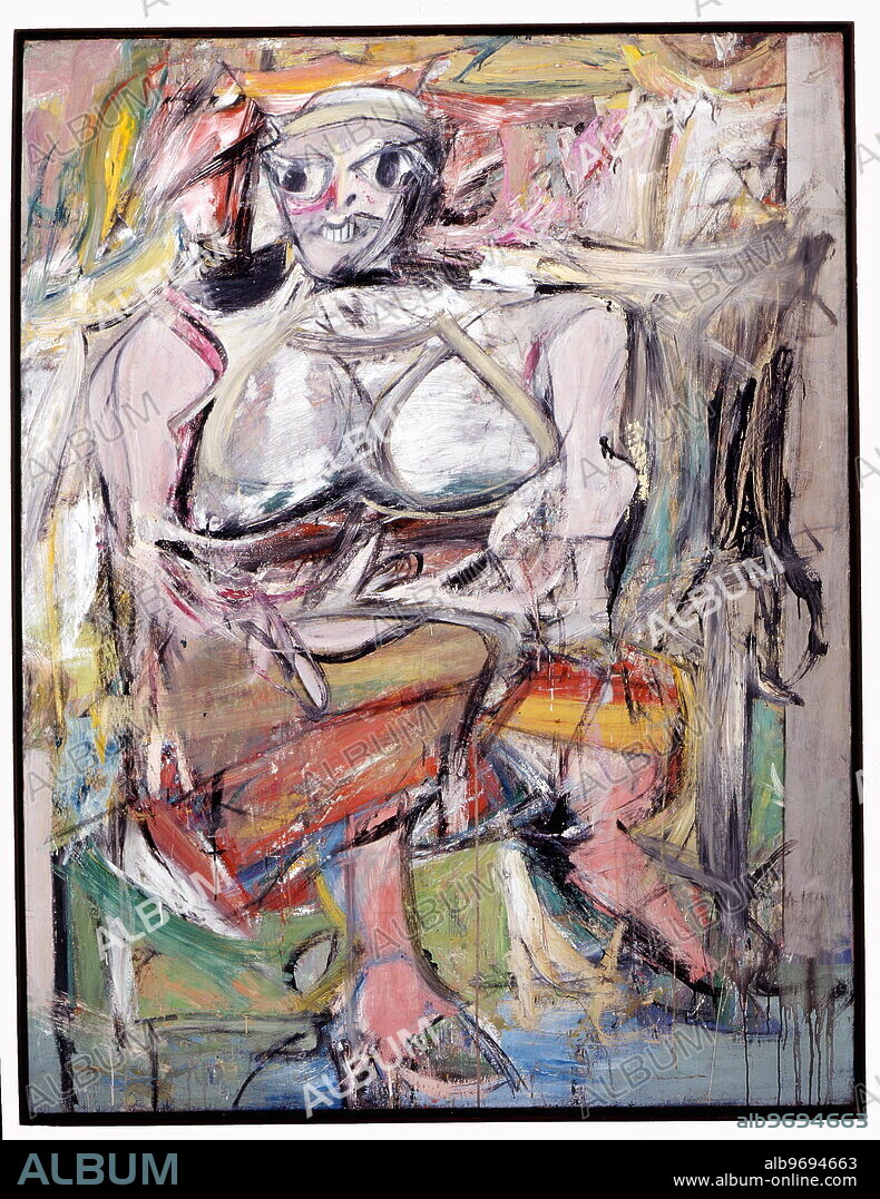 Willem de Kooning (b.1904) - "Woman, I" (1950/52) - Museum of Modern Art, New York. Willem de Kooning (April 24, 1904-March 19, 1997) was an abstract expressionist painter, born in Rotterdam in The Netherlands.. ©TopFoto.
