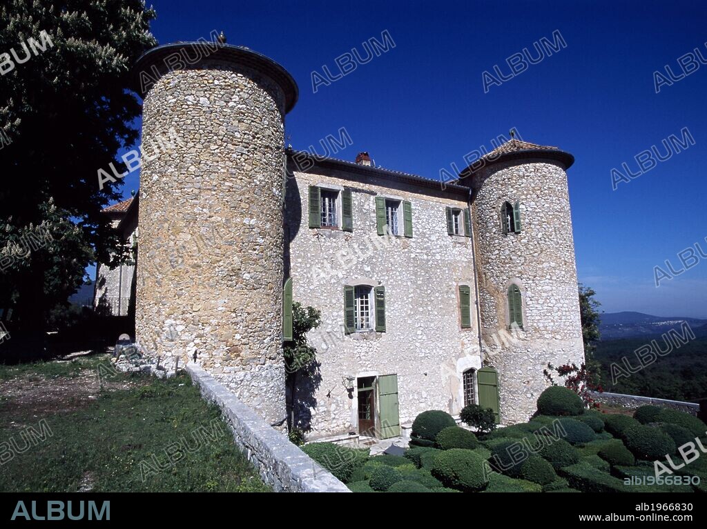 View of Chateau de Beauregard, Mons, Provence-Alpes-Cote d'Azur. France, 15th-16th century.