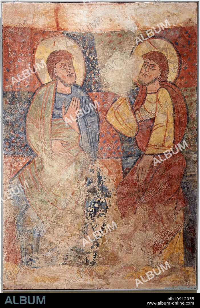 Apostles of the Descent of the Holy Ghost, 12th century, Sant Joan de Bellcaire d'Empordà (Baix Empordà), Medieval Romanesque Art, National Museum of Catalan Art, Museu Nacional d'Art de Catalunya, MNAC, Barcelona, Spain, Europe.