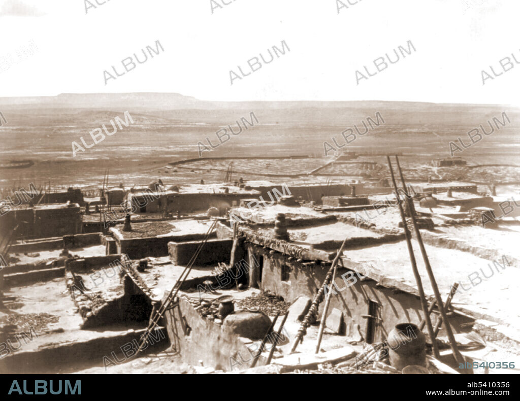 View from top of pueblo, Zuni, New Mexico, looking southeast. Photoprint taken between 1879 and 1881 by John K Hillers.