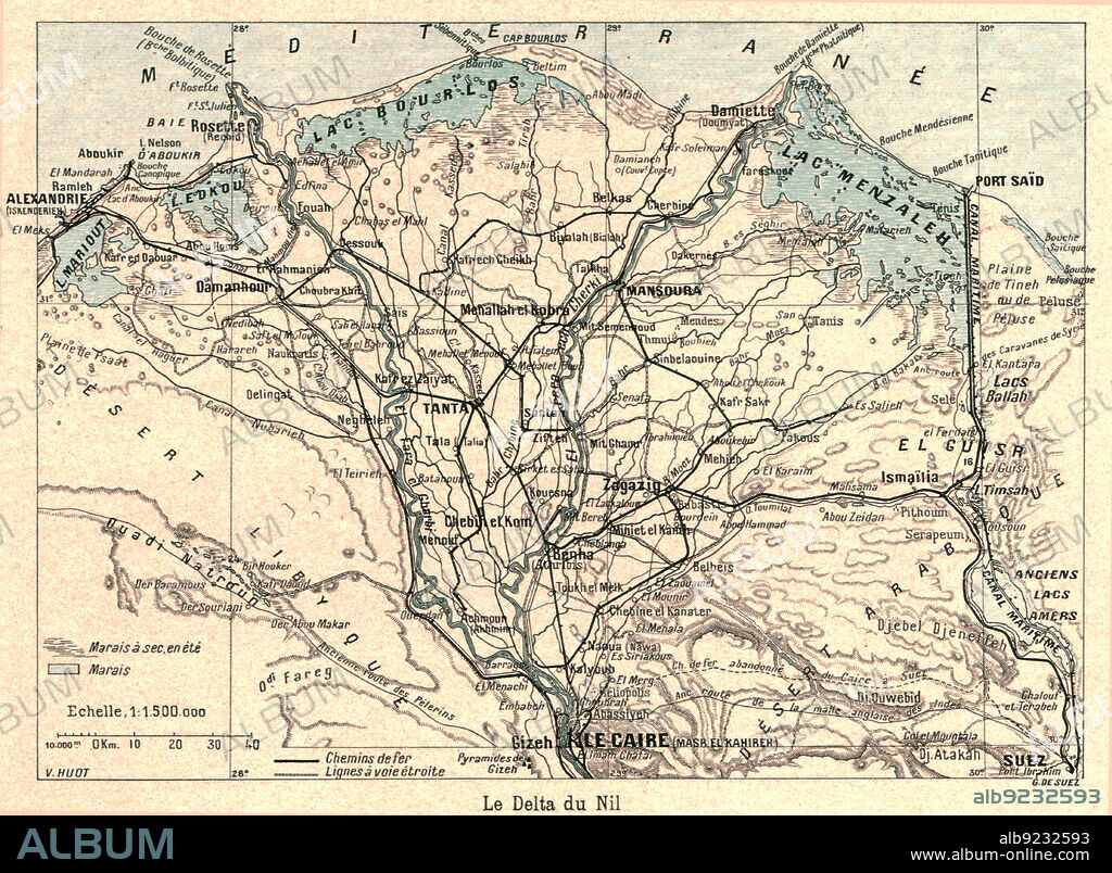 ''Le Delta du Nil; Le Nord-Est Africain', 1914. From "Grande Geographie Bong Illustree", 1914.