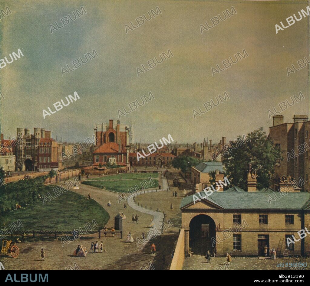 'Whitehall from Richmond House', 1746. Painting held at Goodwood House, Chichester. From The Studio Volume 83. [London Offices of the Studio, London, 1922].