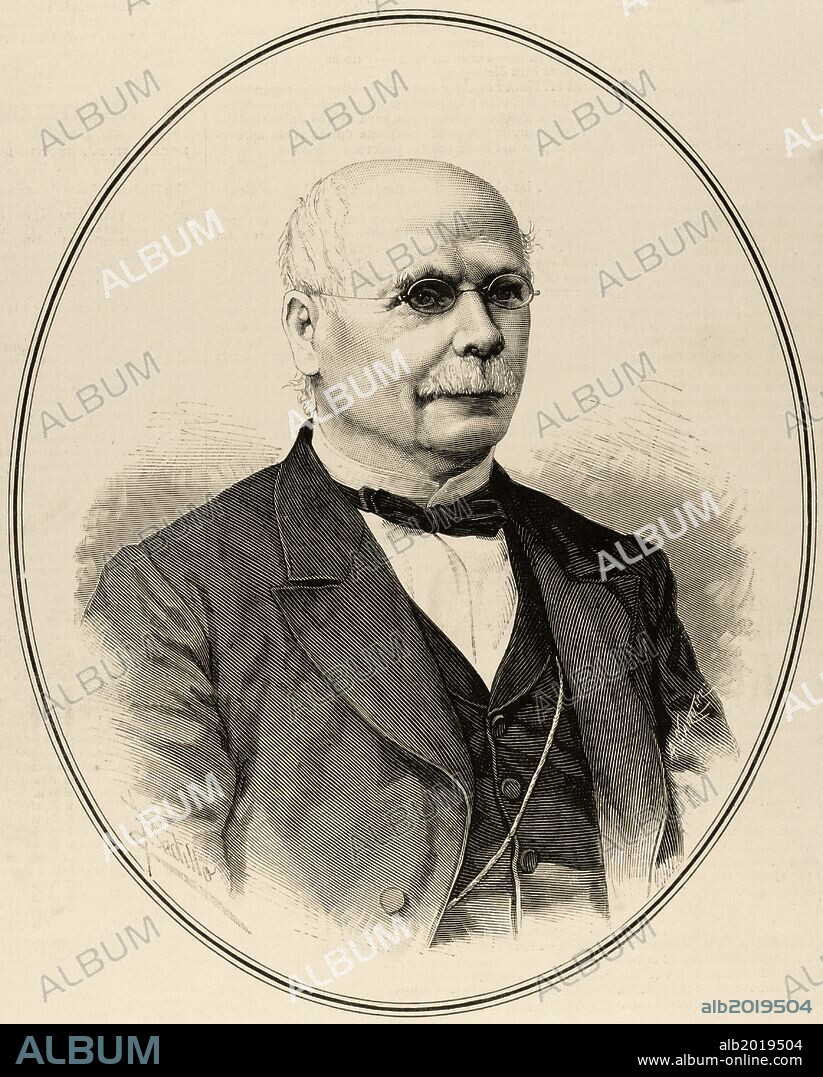 ANTONIO BENAVIDES FERNANDEZ DE NAVARRETE (1807-1884). Historiador y político español. La Ilustración Española y Americana. 1884.