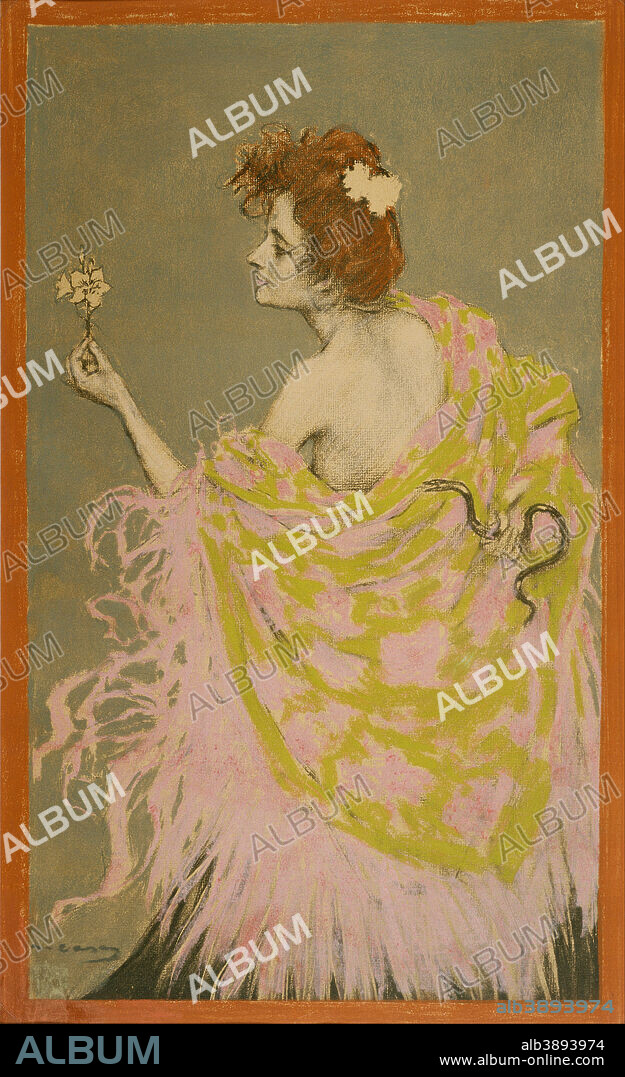 RAMON CASAS I CARBÓ. Original design for the poster 'Sífilis'. Date/Period: 1900. Drawing. Charcoal and pastel on paper. Height: 460 mm (18.11 in); Width: 280 mm (11.02 in).