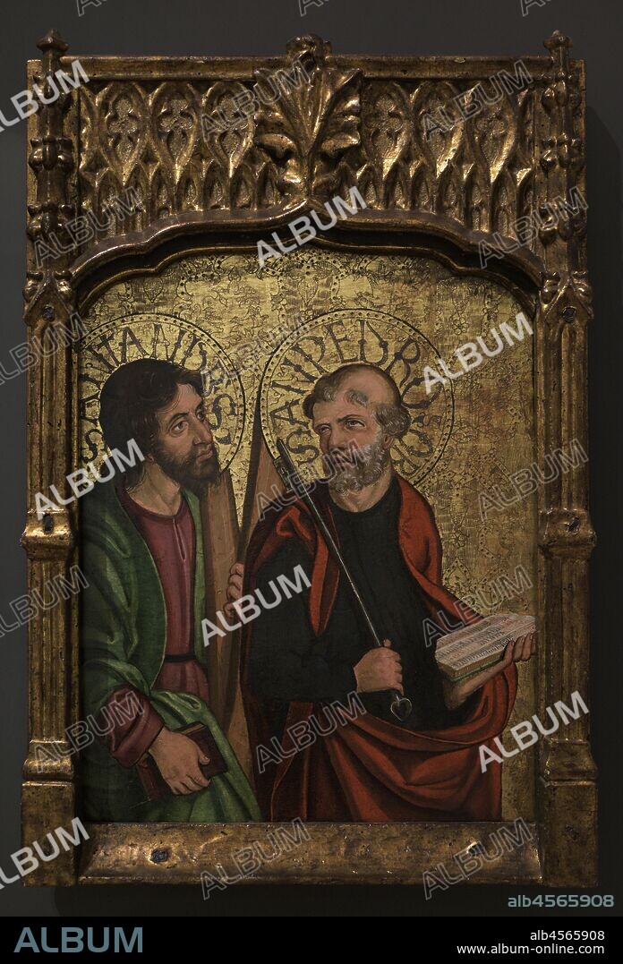Apostles Andrew and Peter. Attributed to Master of Ventosilla. Early 16th century. Oil on board. Museum of Pilgrimage and Santiago. Santiago de Compostela, La Coru–a province, Galicia, Spain.