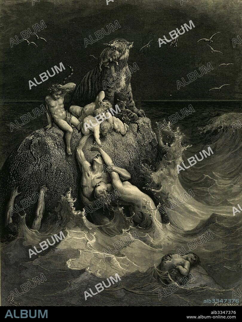 PAUL GUSTAVE DORÉ. The Deluge (Frontispiece to the illustrated edition of the Bible).