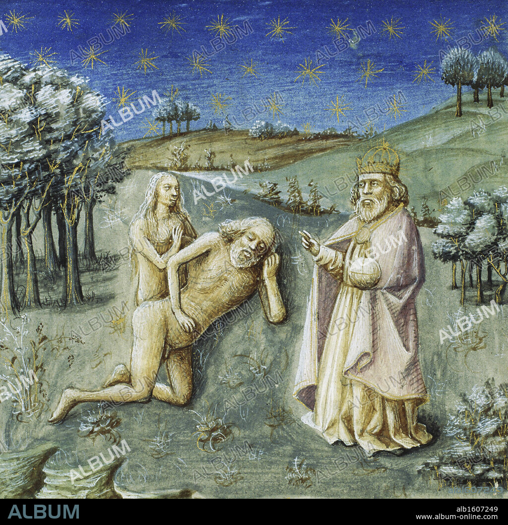Adam and Eve  From Speculum Humanae Salvationis  1455  Ludolf of Saxony (15th C./Dutch)  Newberry Library, Chicago, Illinois, USA.