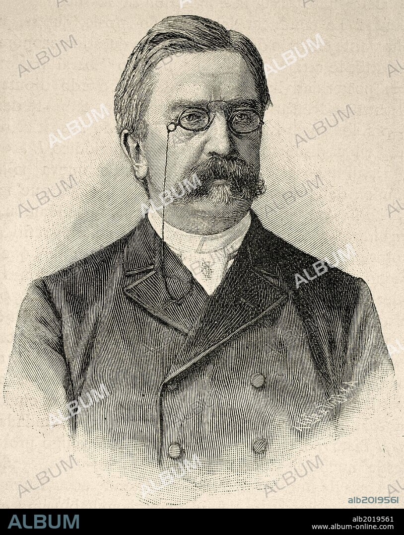 Karl Heinrich von Boetticher (1833-1907). German conservative politician. Engraving in The Universal History, 1885.