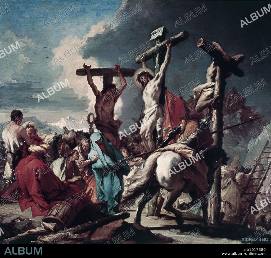 GIAMBATTISTA TIEPOLO. The Crucifixion  Giovanni Battista Tiepolo (1696-1770 Italian).