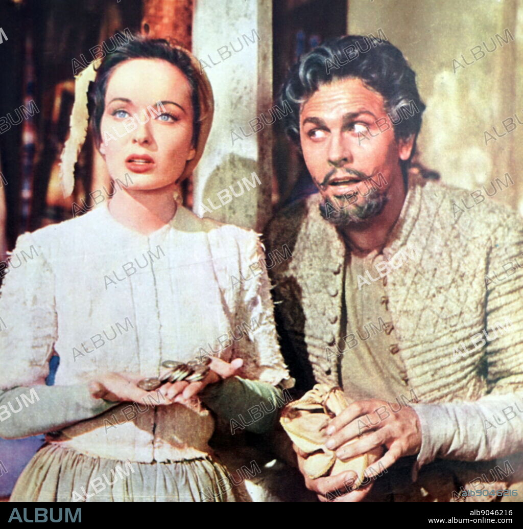 Film still from 'Kismet' starring Howard Keel, Ann Blyth, Dolores Gray, and Vic Damone.