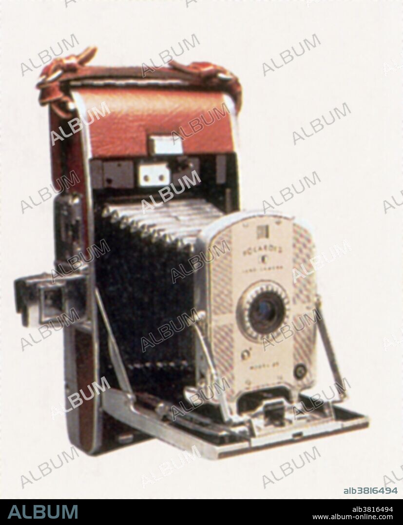 Polaroid Land Camera, invented in 1947 by Edwin Land. Edwin Herbert Land (1909-1991) was an American scientist and inventor, best known as the co-founder of the Polaroid Corporation. Among other things, he invented inexpensive filters for polarizing light, a practical system of in-camera instant photography, and his retinex theory of color vision. His Polaroid instant camera, which went on sale in late 1948, made it possible for a picture to be taken and developed in 60 seconds or less. Land died on March 1, 1991 at the age of 81. Upon his death, his personal assistant shredded his personal papers and notes.