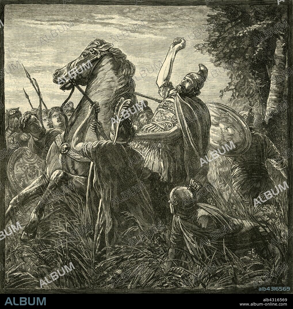'Death of Crassus', 1890. From "Cassell's Illustrated Universal History Vol. II - Rome", by Edmund Ollier. [Cassell and Company, Limited, London, Paris and Melbourne, 1890].