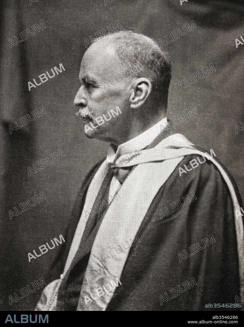 Sir Ronald Ross, 1857 – 1932. British medical doctor, winner of the 1902 Nobel Prize for Physiology or Medicine. From Master Minds of Modern Science, published 1930.