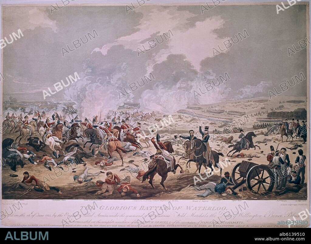 BATALLA DE WATERLOO - VICTORIA INGLESA: WELLINGTON Y BLUCHER AL MANDO - 18/6/1815.
