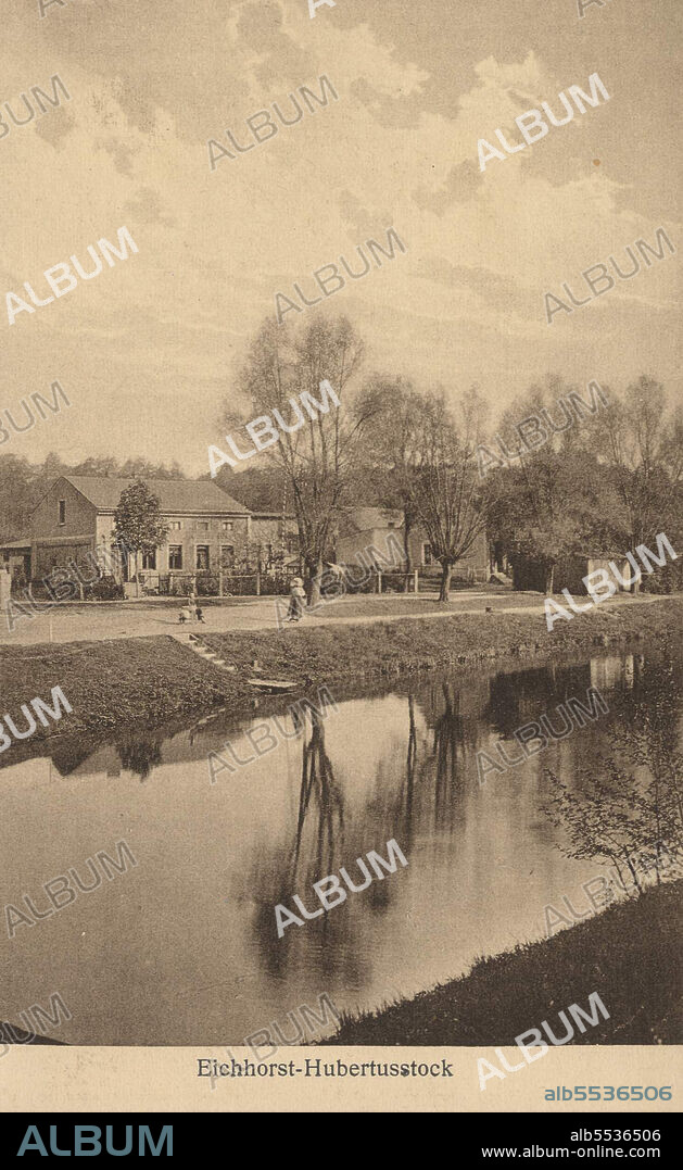 Eichhorst-Hubertusstock, part of the community Schorfheide, Barnim district, Brandenburg, Germany, view around 1910, digitale Reproduktion einer historischen Postkarte, public domain, aus der damaligen Zeit, genaues Datum unbekannt.