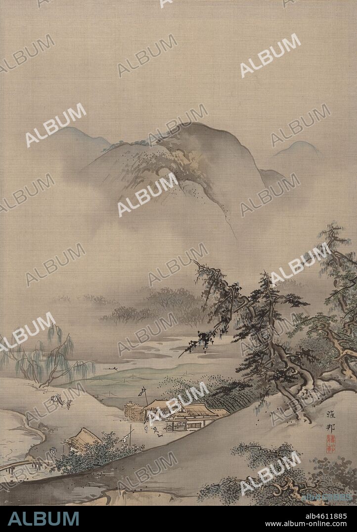 HASHIMOTO GAHO. Landscape, ca. 1885-89.