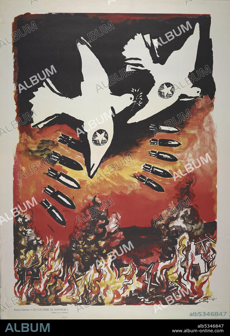 RENATO GUTTUSO. Le colombe di Johnson ("Johnson's Doves").