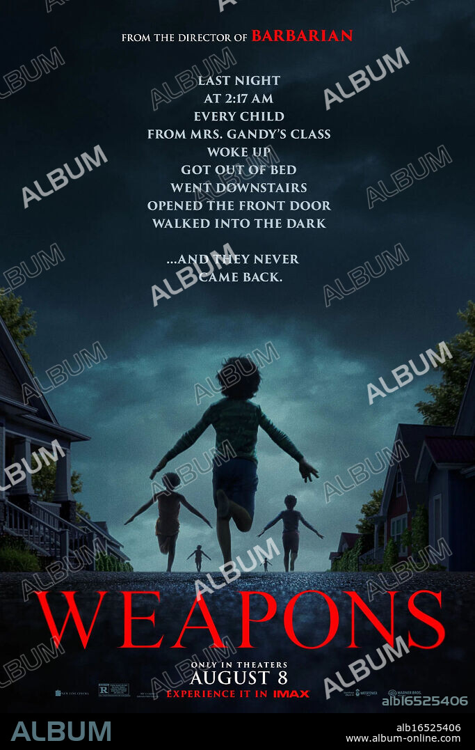 Poster of WEAPONS, 2025, directed by ZACH CREGGER. Copyright New Line Cinema / Warner Bros.