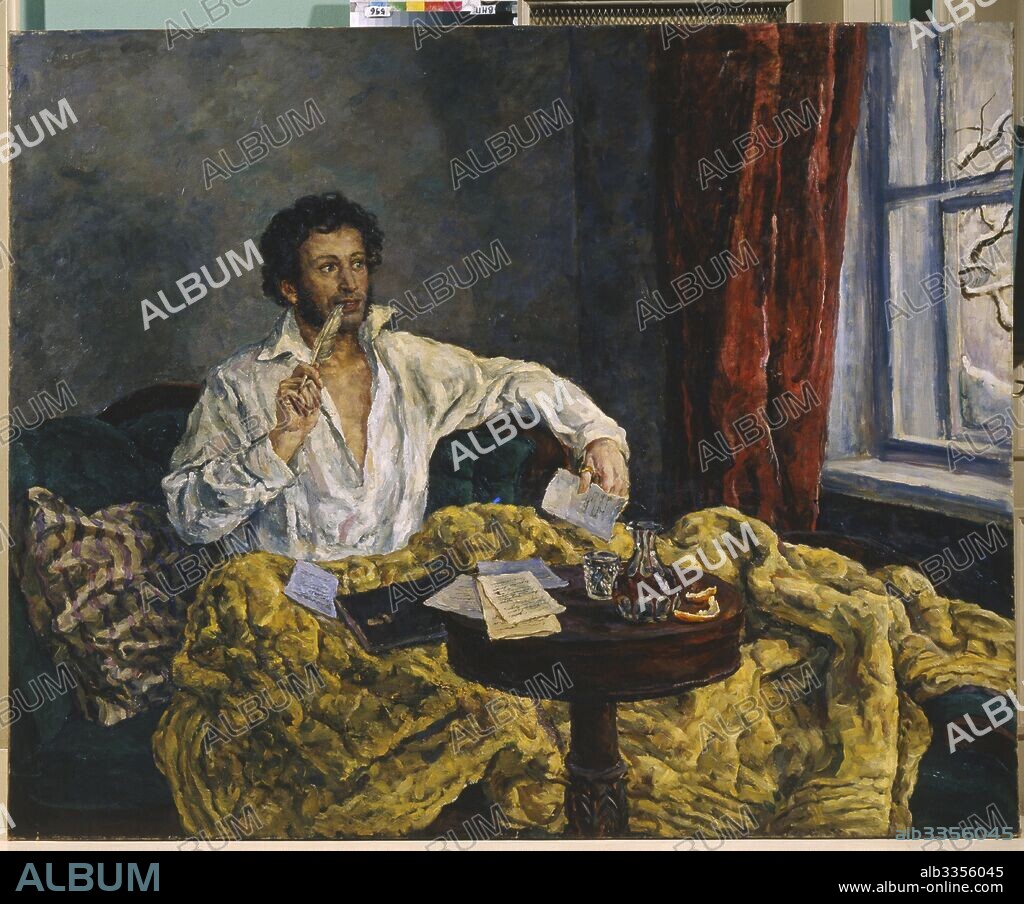 PYOTR PETROVICH KONCHALOVSKY. Pushkin at work.