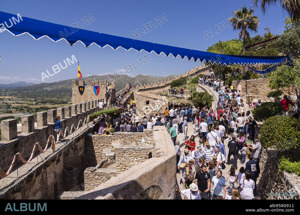 Capdepera Medieval Fair, Mercat Medieval, Inside the walled enclosure, Capdepera, Mallorca, balearic islands, spain, europe.