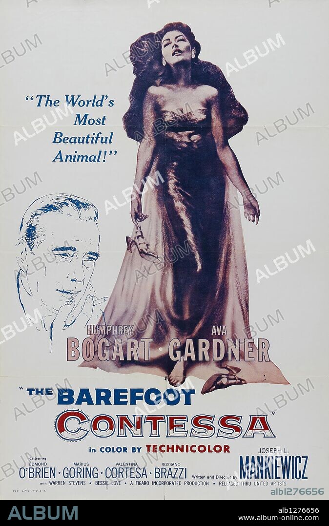Poster of THE BAREFOOT CONTESSA, 1954, directed by JOSEPH L. MANKIEWICZ. Copyright UNITED ARTISTS.