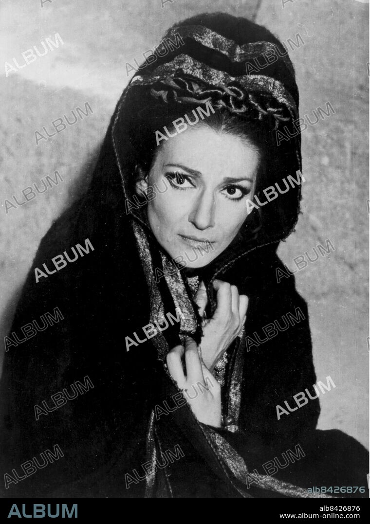 ©SCANPIX SWEDEN, 1969.. Maria Callas, italiensk operasångerska. Bilden visar Maria Callas när hon spelar in filmen Medea i Rom 1969.. Foto: Scanpix. Code: 20360.