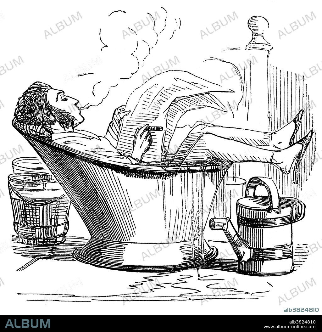A man smoking and reading the paper fully clothed in a hip-bath; self-help hydrotherapy in hot weather. Hydrotherapy, formerly called hydropathy, is a part of medicine and alternative medicine, that involves the use of water for pain relief and treatment. The term encompasses a broad range of approaches and therapeutic methods that take advantage of the physical properties of water, such as temperature and pressure, for therapeutic purposes, to stimulate blood circulation and treat the symptoms of certain diseases. Two English works on the medical uses of water were published in the 18th century that started the fashion for hydrotherapy. One of these was by John Floyer, who investigated the history of cold bathing and published a book on the subject in 1702. The other work was a 1797 publication by James Currie of on the use of hot and cold water in the treatment of fever and other illness.