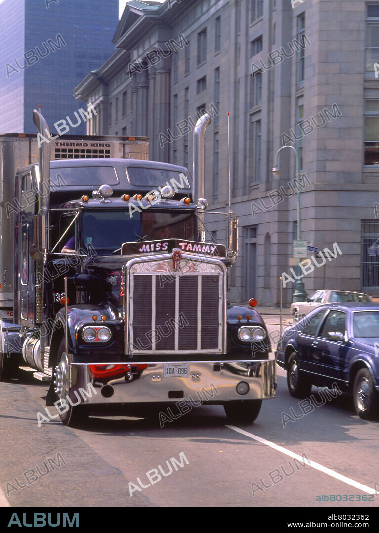 CAMION AMERICANO CON ACCESORIOS Y PISO SUPERIOR.