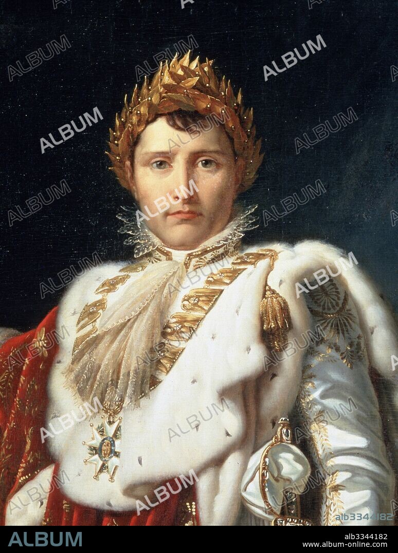 FRANÇOIS GERARD. Portrait of Emperor Napoléon I Bonaparte (Detail).