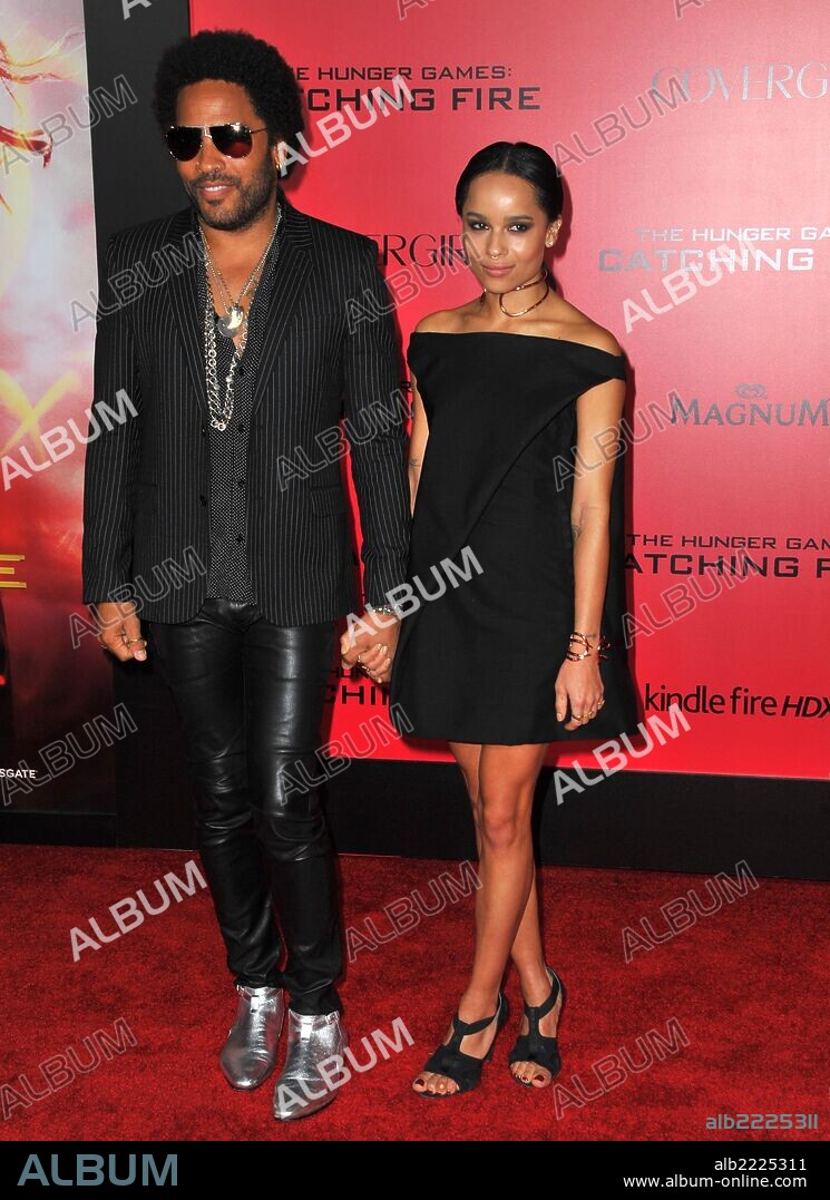 Nov. 18, 2013 - Los Angeles, California, U.S. - Lenny Kravitz, Zoe Kravitz attending the Los Angeles Premiere of ''The Hunger Games: Catching Fire'' held at the Nokia Theatre L.A. Live in Los Angeles, California on November 18, 2013. 2013. 18/11/2013