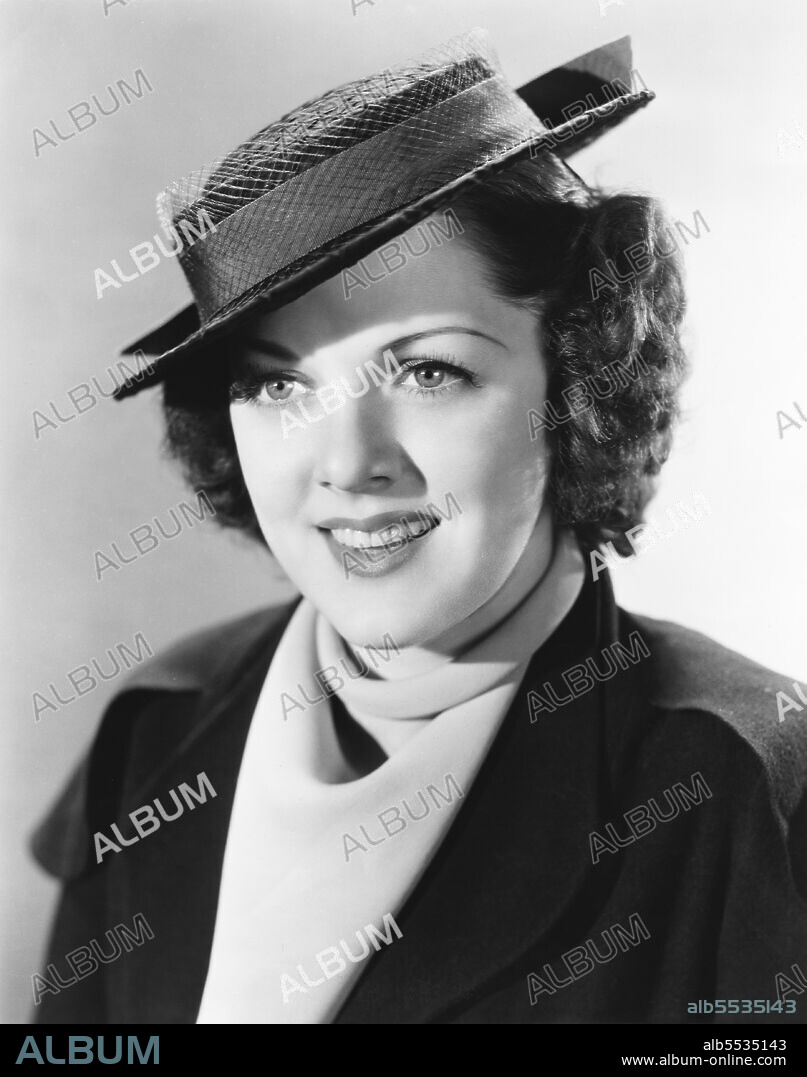 American Actress Carole Hughes, head and shoulders Publicity Portrait, Vitagraph Inc., Warner Bros., 1936.