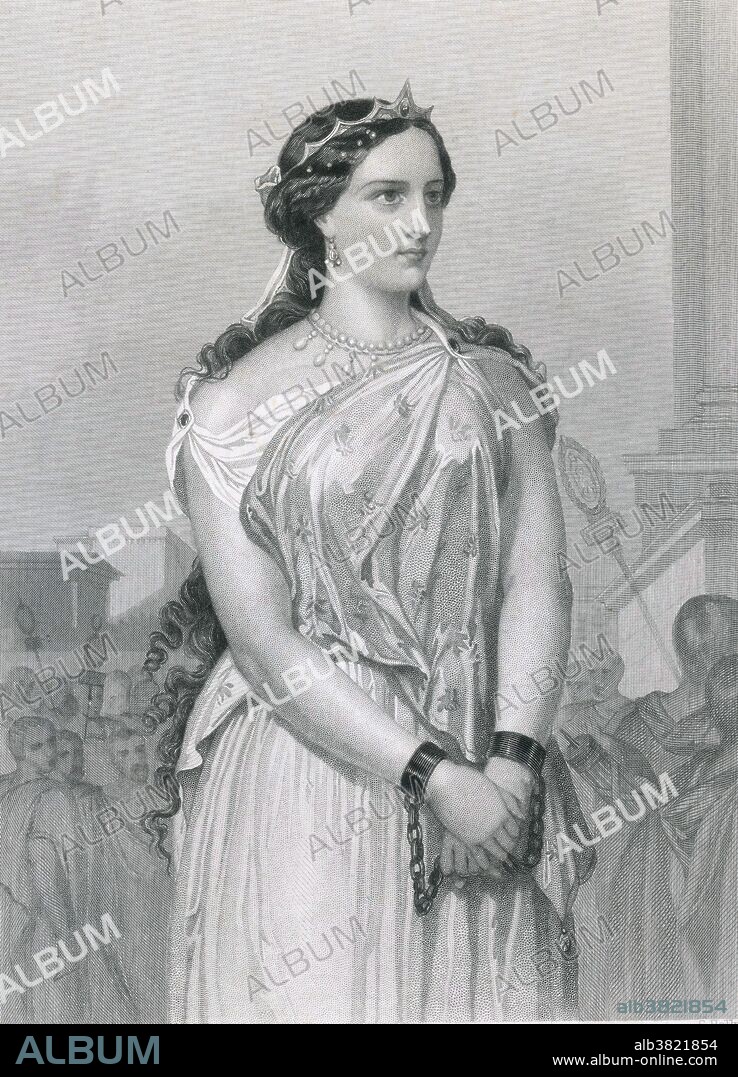 Zenobia (240 - 275) was a 3rd century Queen of the Palmyrene Empire in Syria, who led a famous revolt against the Roman Empire. The eighth wife of King Septimius Odaenathus, Zenobia became queen of the Palmyrene Empire following Odaenathus' death in 267. By 269, Zenobia had expanded the empire, conquering Egypt and expelling the Roman prefect, Tenagino Probus, who was beheaded after he led an attempt to recapture the territory. She ruled over Egypt until 271, when she was defeated and taken as a hostage to Rome by Emperor Aurelian. In 274, she reportedly appeared in golden chains in Aurelian's military triumph parade in Rome, in the presence of the senator Marcellus Petrus Nutenus. There are competing accounts of Zenobia's own fate: some versions suggest that she died relatively soon after her arrival in Rome, whether through illness, hunger strike or beheading. The happiest narrative relates that Aurelian, impressed by her beauty and dignity, freed Zenobia, granted her an elegant villa where she lived in luxury and became a prominent philosopher, socialite and Roman matron. She is said to have married a Roman governor and senator whose name is unknown, though there is reason to think it may have been Marcellus Petrus Nutenus.