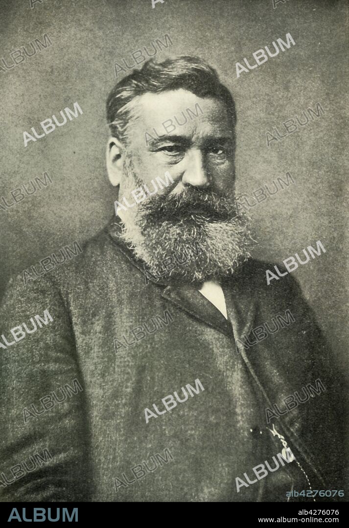 'Professor Treitschke', (1919). Portrait of German historian and political writer Heinrich Gotthard von Treitschke (1834-1896). Treitschke was an outspoken nationalist, who favoured German colonialism and opposed the British Empire. 'The greatest modern German historian, whose writings and influence have created the scornful antipathy and public opinion against England in Germany. It is probable war would never have taken place without him. He has earnestly preached the supersession of England's supremacy by Germany and of the future of Germany as a great world Power.' From "The History of the Great European War: its causes and effects", Vol. I, by W. Stanley Macbean Knight. [Caxton Pulishing Company, Limited, London, 1919].