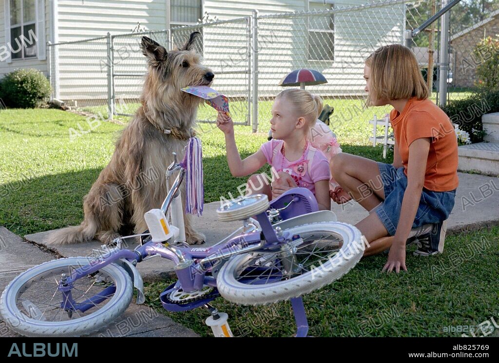 ANNASOPHIA ROBB and ELLE FANNING in BECAUSE OF WINN-DIXIE, 2005, directed by WAYNE WANG. Copyright 20TH CENTURY FOX / TENNER, SUZANNE.