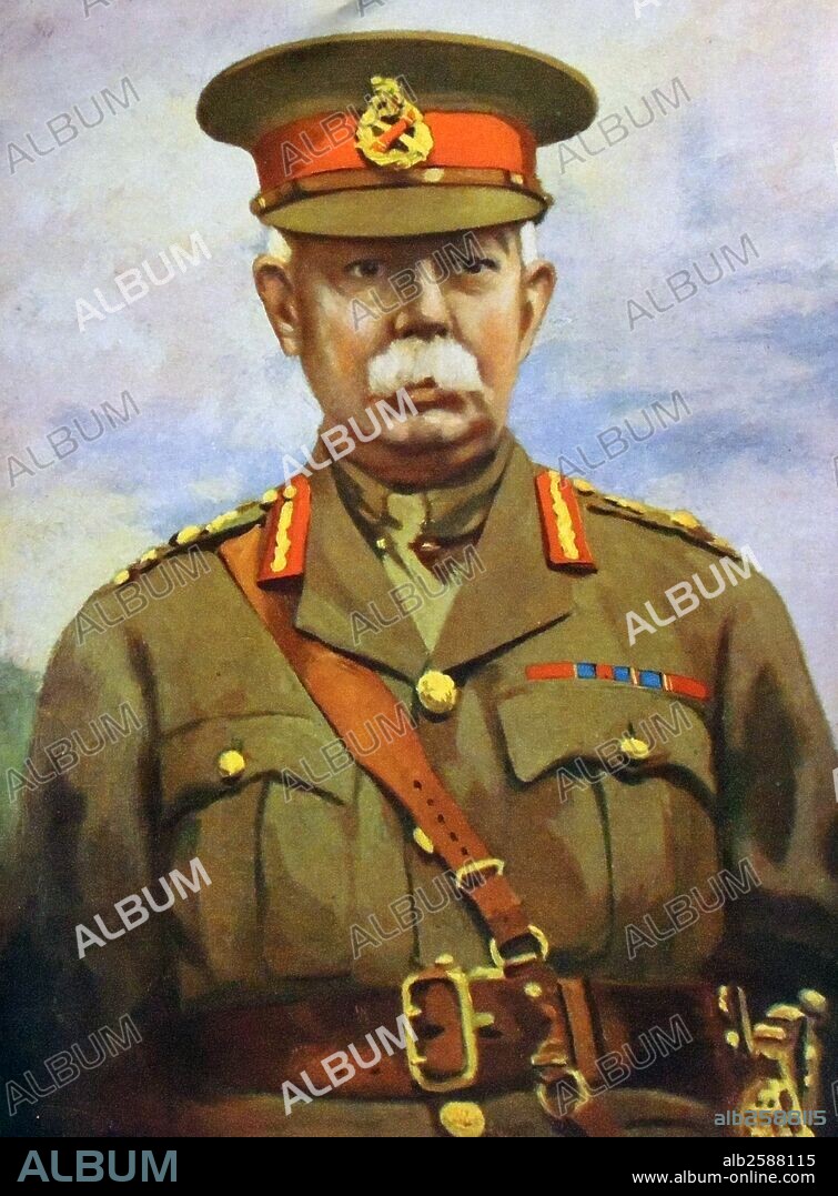 General Sir Herbert Charles Onslow Plumer (1857-1932), commanding the British Second Army.  Born in Torquay.  Educated at Eton, he entered the army in 1876 with a commission as a sub-lieutenant in the 65th Regiment of Foot..
