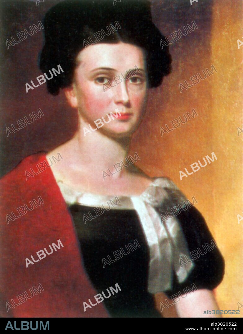 Jane Irwin Harrison (July 23, 1804 - May 11, 1846) was the wife of William Henry Harrison, Jr., and daughter-in-law of William Henry Harrison, ninth President of the United States. President Harrison's wife, Anna Harrison, was too ill to travel when her husband left Ohio for his inauguration. William Henry Harrison, Jr. died in 1838, but Jane Irwin Harrison acted as official hostess his brief tenure in office, which lasted for 32 days in 1841. Artist unknown.