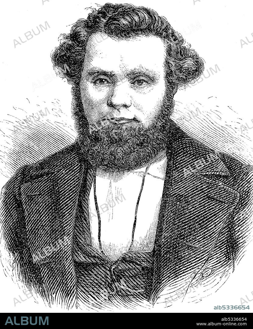 Robert Blum, 10 November 1807 - 9 November 1848, German democratic politician, publicist, poet, publisher, revolutionist and member of the National Assembly of 1848  /  Robert Blum, 10. November 1807 - 9. November 1848, war ein deutscher Politiker, Publizist, Verleger und Dichter in den Jahren vor und während der Revolution von 1848, Historisch, historical, digital improved reproduction of an original from the 19th century / digitale Reproduktion einer Originalvorlage aus dem 19. Jahrhundert,.