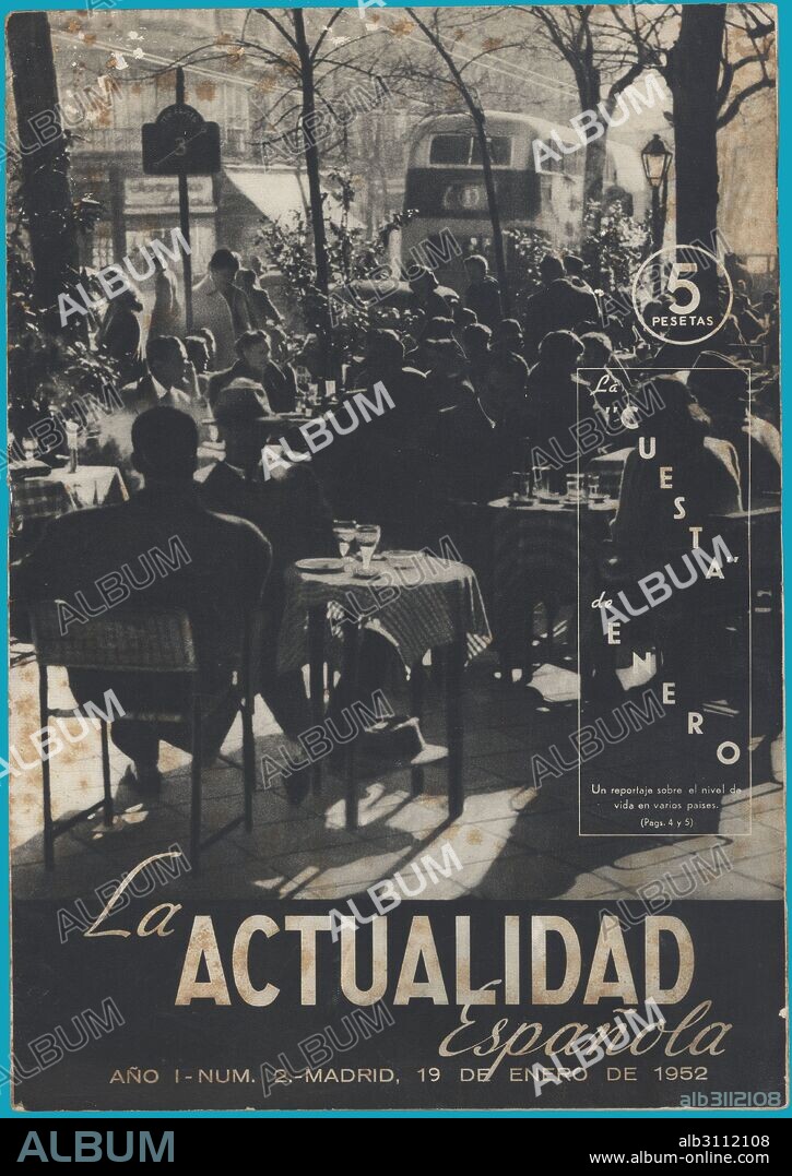 Portada de la revista La Actualidad Española, año 1, nú,ero 2, publicada en Madrid, enero de 1952.