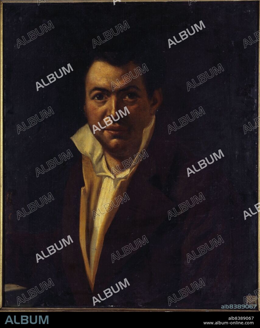 JULES DAVID. Portrait of Augustin Vizentini (1811-1891), actor and theatre director, c1830.